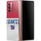 NFL New York Giants White Striped Galaxy Z Fold2 5G Skin