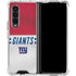 NFL New York Giants White Striped Galaxy Z Fold4 5G Clear Case