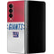 NFL New York Giants White Striped Galaxy Z Fold4 5G Skin