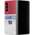 NFL New York Giants White Striped Galaxy Z Fold4 5G Skin