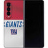 NFL New York Giants White Striped Galaxy Z Fold4 5G Skin