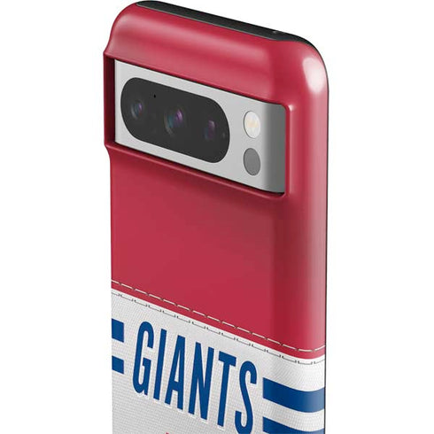 NFL New York Giants White Striped Google Pixel 8 Pro Impact Case