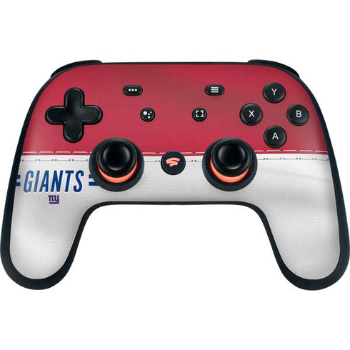 NFL New York Giants White Striped Google Stadia Controller Skin
