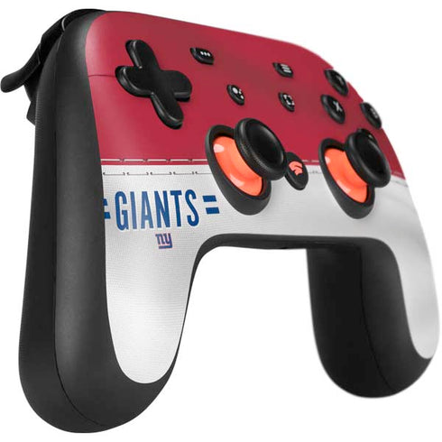 NFL New York Giants White Striped Google Stadia Controller Skin
