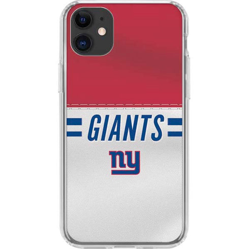 NFL New York Giants White Striped iPhone 11 Clear Case