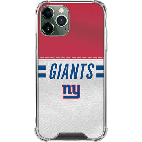 NFL New York Giants White Striped iPhone 11 Pro Max Clear Case
