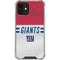 NFL New York Giants White Striped iPhone 12 Mini Clear Case