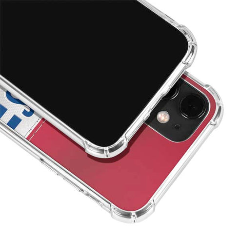 NFL New York Giants White Striped iPhone 12 Mini Clear Case