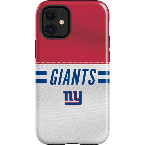 NFL New York Giants White Striped iPhone 12 Mini Impact Case