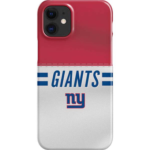 NFL New York Giants White Striped iPhone 12 Mini Lite Case