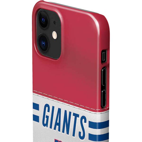 NFL New York Giants White Striped iPhone 12 Mini Lite Case