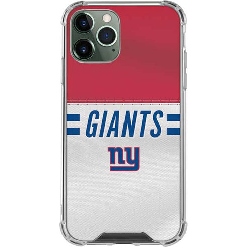 NFL New York Giants White Striped iPhone 12 Pro Max Clear Case