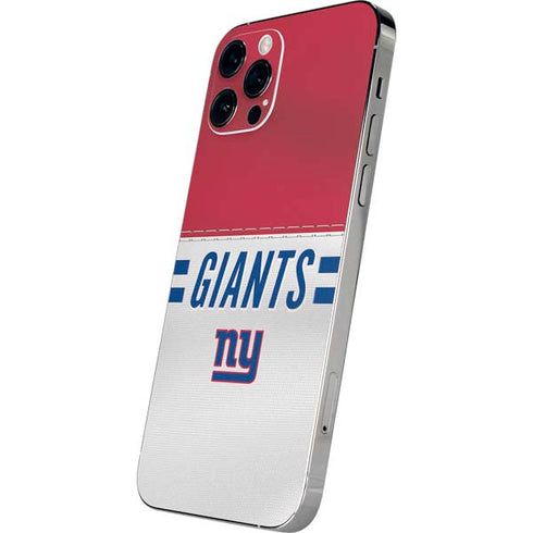 NFL New York Giants White Striped iPhone 12 Pro Max Skin