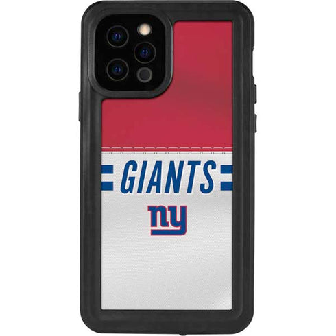NFL New York Giants White Striped iPhone 12 Pro Waterproof Case