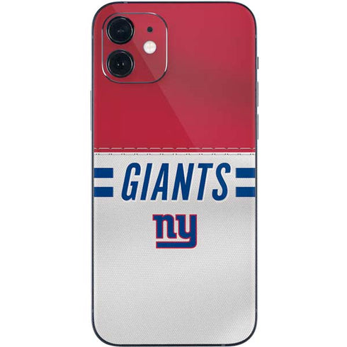NFL New York Giants White Striped iPhone 12 Skin