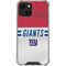 NFL New York Giants White Striped iPhone 13 Clear Case