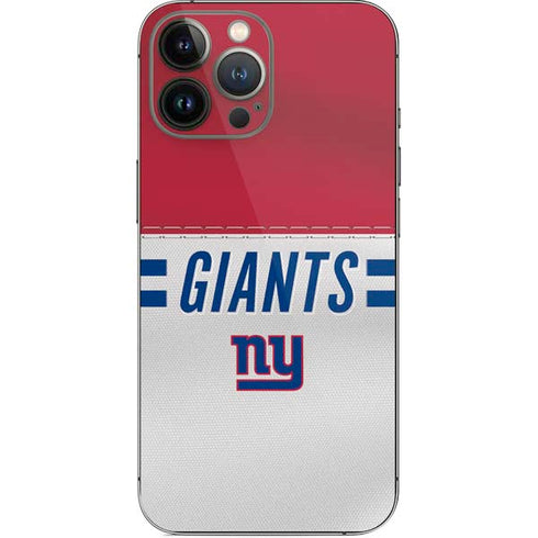 NFL New York Giants White Striped iPhone 13 Pro Max Skin