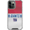 NFL New York Giants White Striped iPhone 14 Pro Max Clear Case