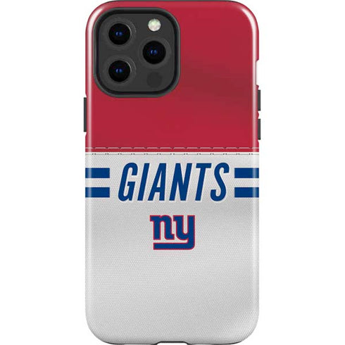 NFL New York Giants White Striped iPhone 15 Pro Max Impact Case