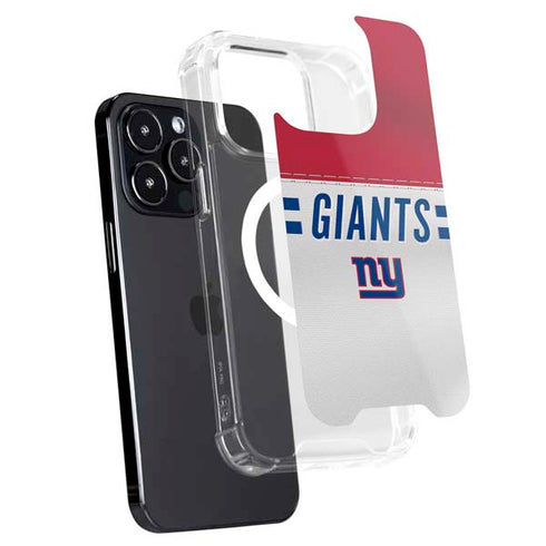 NFL New York Giants White Striped iPhone 15 Pro Max MagSafe Case