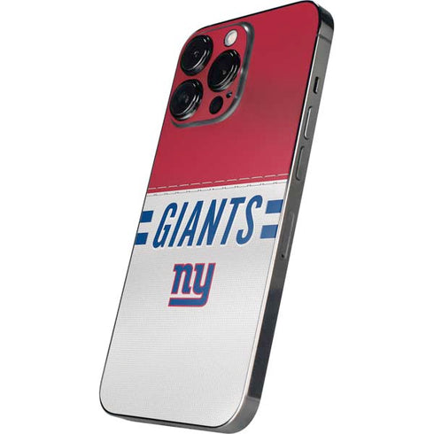 NFL New York Giants White Striped iPhone 14 Pro Max Skin