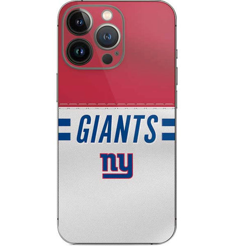 NFL New York Giants White Striped iPhone 14 Pro Skin