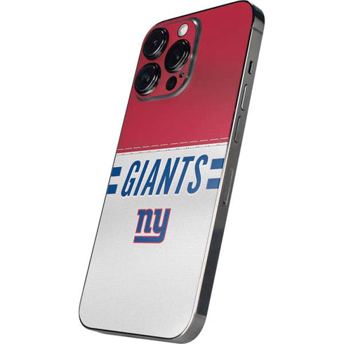 NFL New York Giants White Striped iPhone 14 Pro Skin