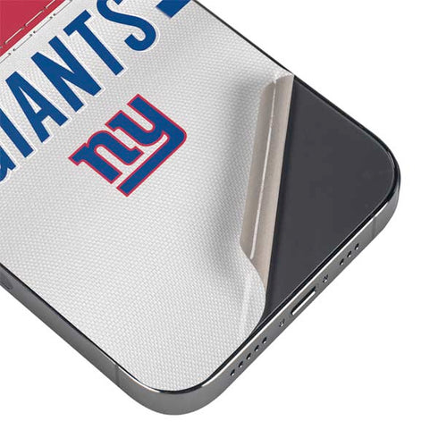 NFL New York Giants White Striped iPhone 14 Pro Skin