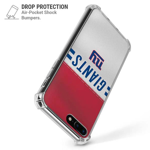 NFL New York Giants White Striped iPhone 7/8 Plus Clear Case