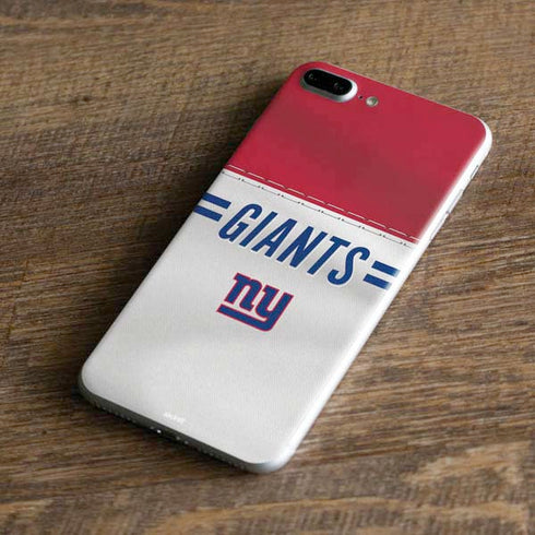 NFL New York Giants White Striped iPhone 8 Plus Skin