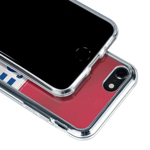 NFL New York Giants White Striped iPhone SE (2nd & 3rd Gen) Clear Case