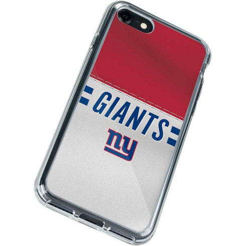 NFL New York Giants White Striped iPhone SE (2nd & 3rd Gen) Clear Case