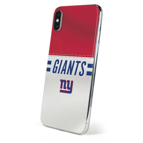 NFL New York Giants White Striped iPhone X Skin