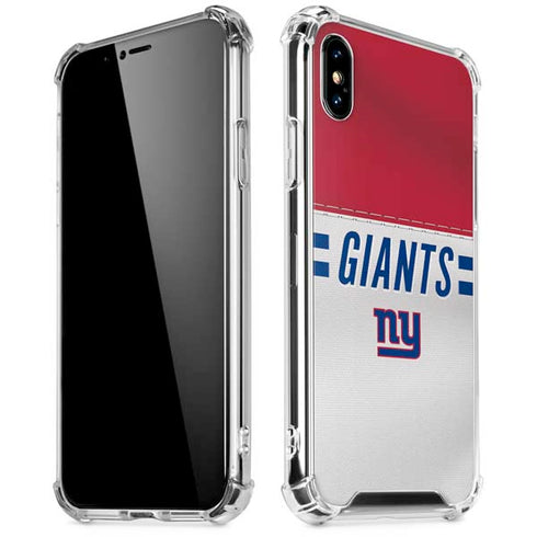 NFL New York Giants White Striped iPhone X/XS Clear Case