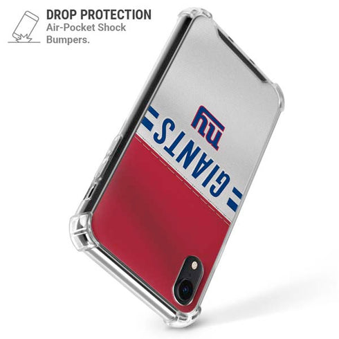 NFL New York Giants White Striped iPhone XR Clear Case