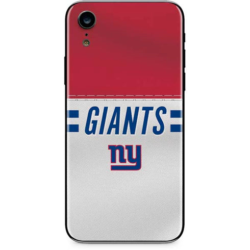 NFL New York Giants White Striped iPhone XR Skin