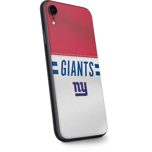 NFL New York Giants White Striped iPhone XR Skin