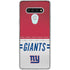 NFL New York Giants White Striped LG Stylo 6 Clear Case