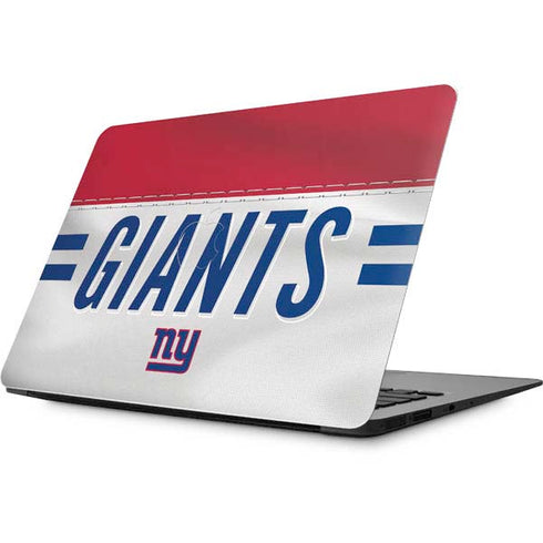 NFL New York Giants White Striped Apple MacBook Skin