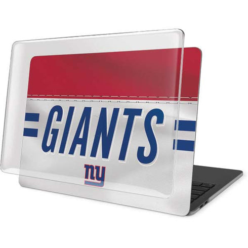 NFL New York Giants White Striped MacBook Pro 16in (2019-20) Case plus Skin