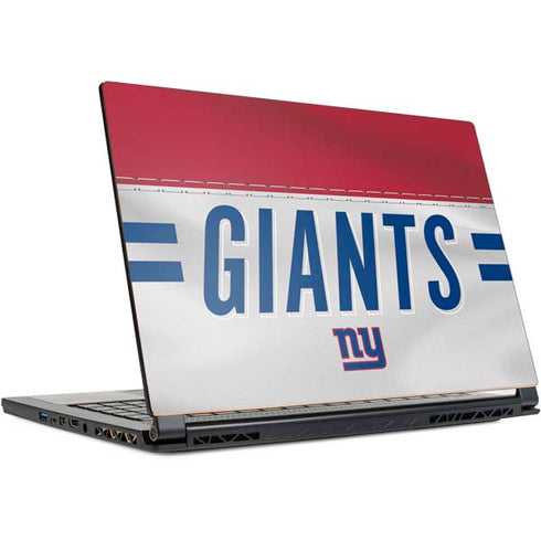 NFL New York Giants White Striped MSI GS65 Stealth Laptop Skin