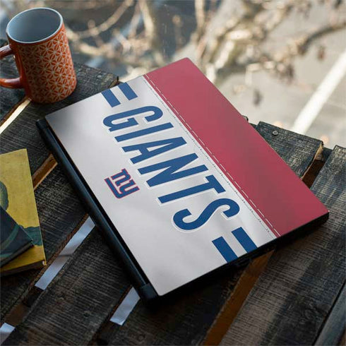 NFL New York Giants White Striped MSI GS65 Stealth Laptop Skin