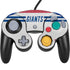 NFL New York Giants White Striped Nintendo GameCube Controller Skin