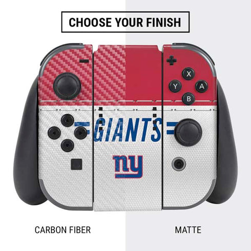 NFL New York Giants White Striped Nintendo Switch Bundle Skin