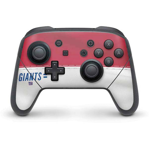 NFL New York Giants White Striped Nintendo Switch Pro Controller Skin