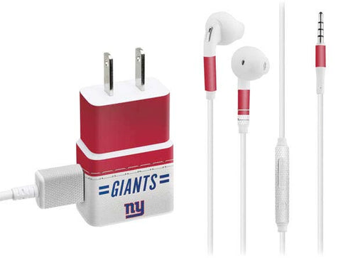 NFL New York Giants White Striped Phone Charger Skin