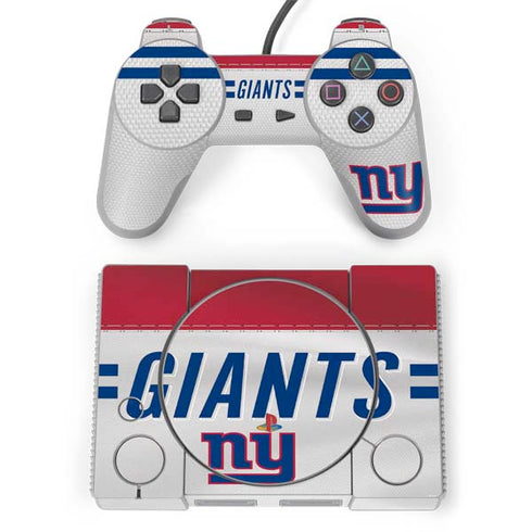 NFL New York Giants White Striped PlayStation Classic Bundle Skin