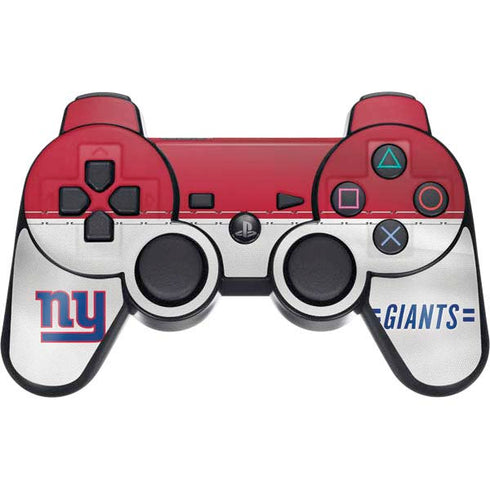 NFL New York Giants White Striped PS3 Dual Shock wireless controller Skin