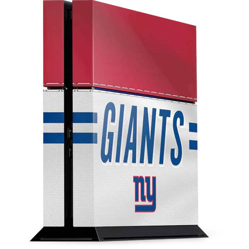 NFL New York Giants White Striped PS4 Console Skin