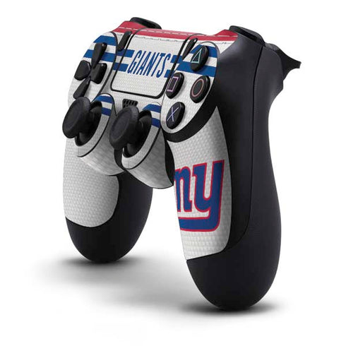 NFL New York Giants White Striped PS4 Controller Skin